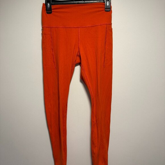 Athleta M Transcend Stash Tight Medium Larkspur Red (Orange) - Picture 2 of 5